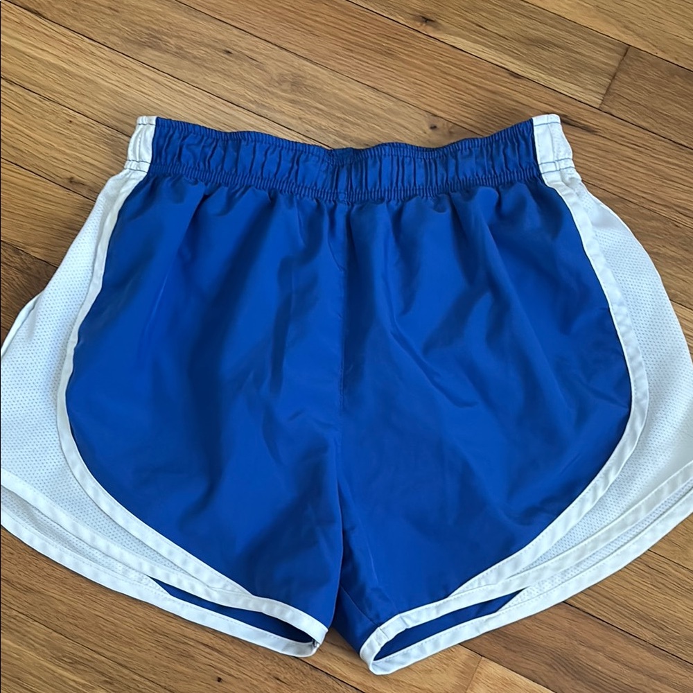 Nike Women's Athletic Shorts Blue and White